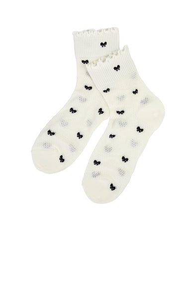 BW Printed Socks Hearts - shopatgrace.com