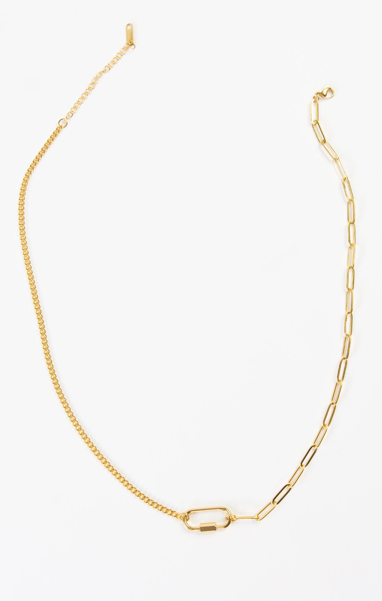 Zara Climbing Hook Gold Pendant Necklace