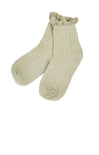 Solid Ruffle Socks Sage - shopatgrace.com