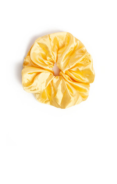 Solid Satin Scrunchie Yellow - shopatgrace.com