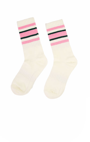 Stripe Tube Sock Pink - shopatgrace.com