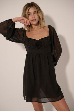 Stella Mini Dress With Rose Bodice -  ShopatGrace.com