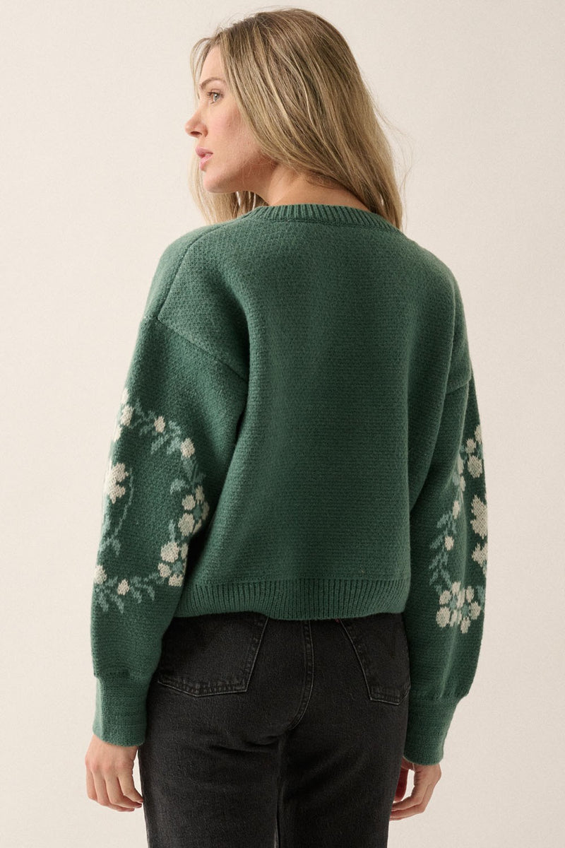 Molly Floral Detail Sweater -  ShopatGrace.com