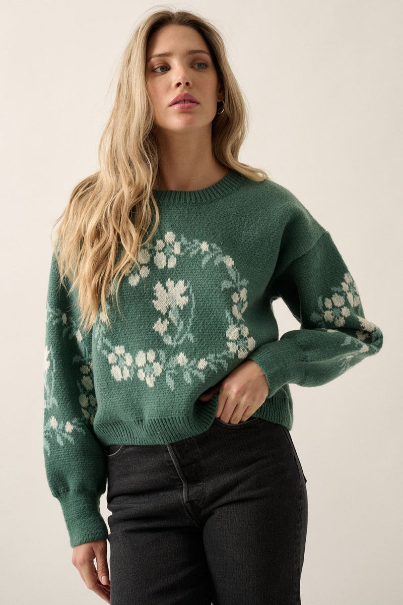 Molly Floral Detail Sweater -  ShopatGrace.com