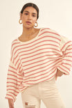 Camila Striped Oversized Sweater - shopatgrace.com