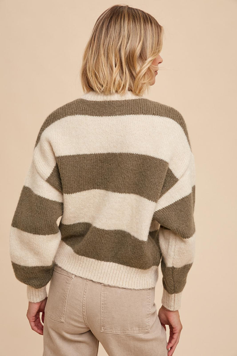 Gabby Striped Knitted Sweater -  ShopatGrace.com