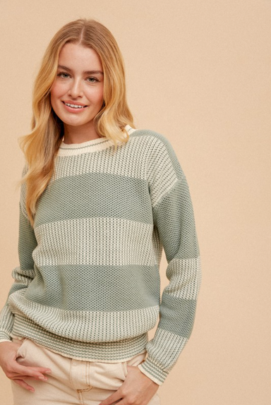 Josephine Stripe Sweater - shopatgrace.com