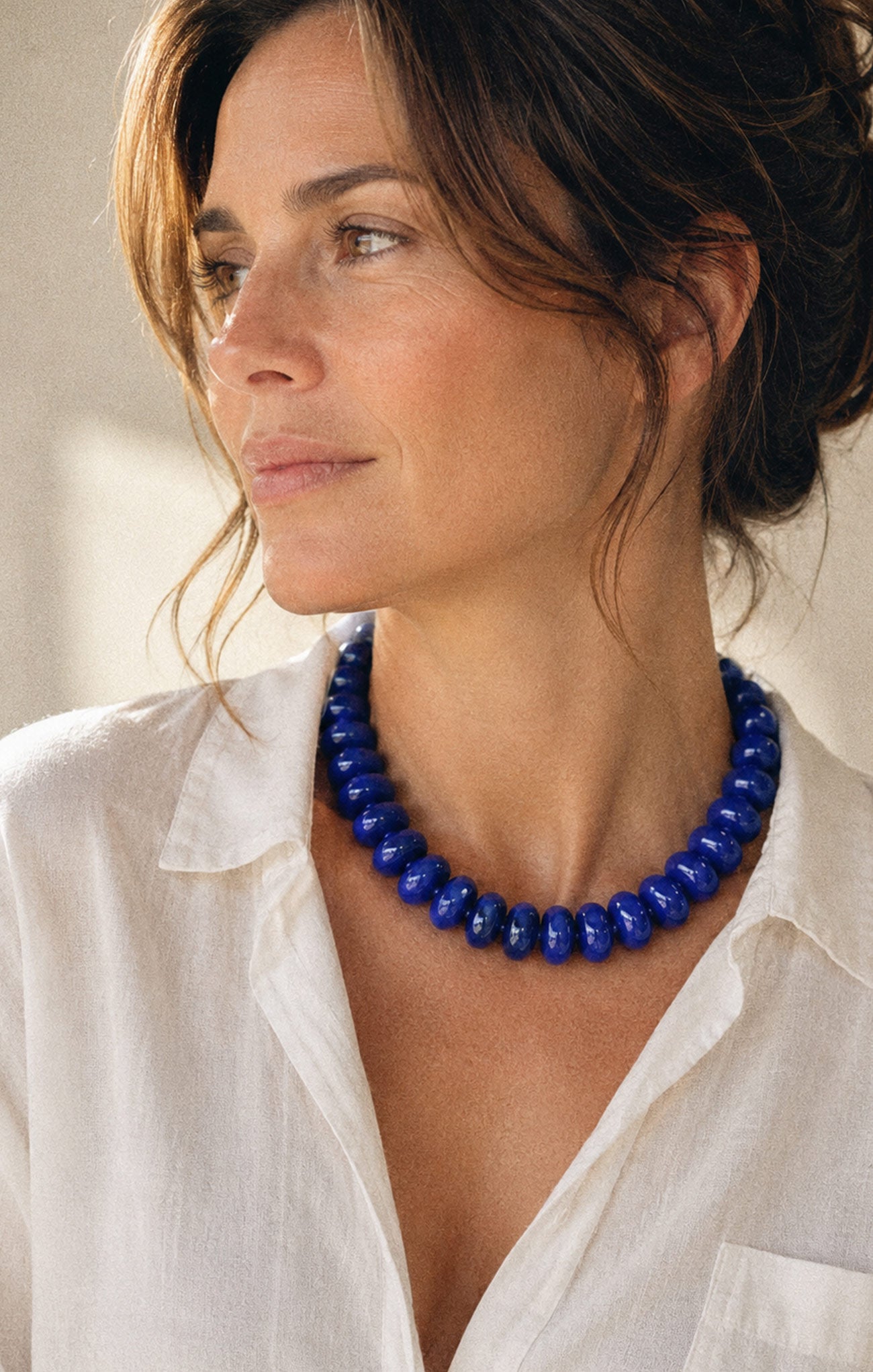Indigo Bold Bead Necklace