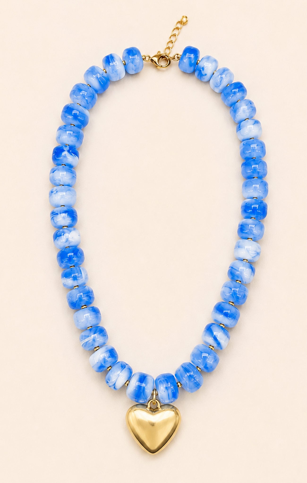 Luna Blue Heart Necklace