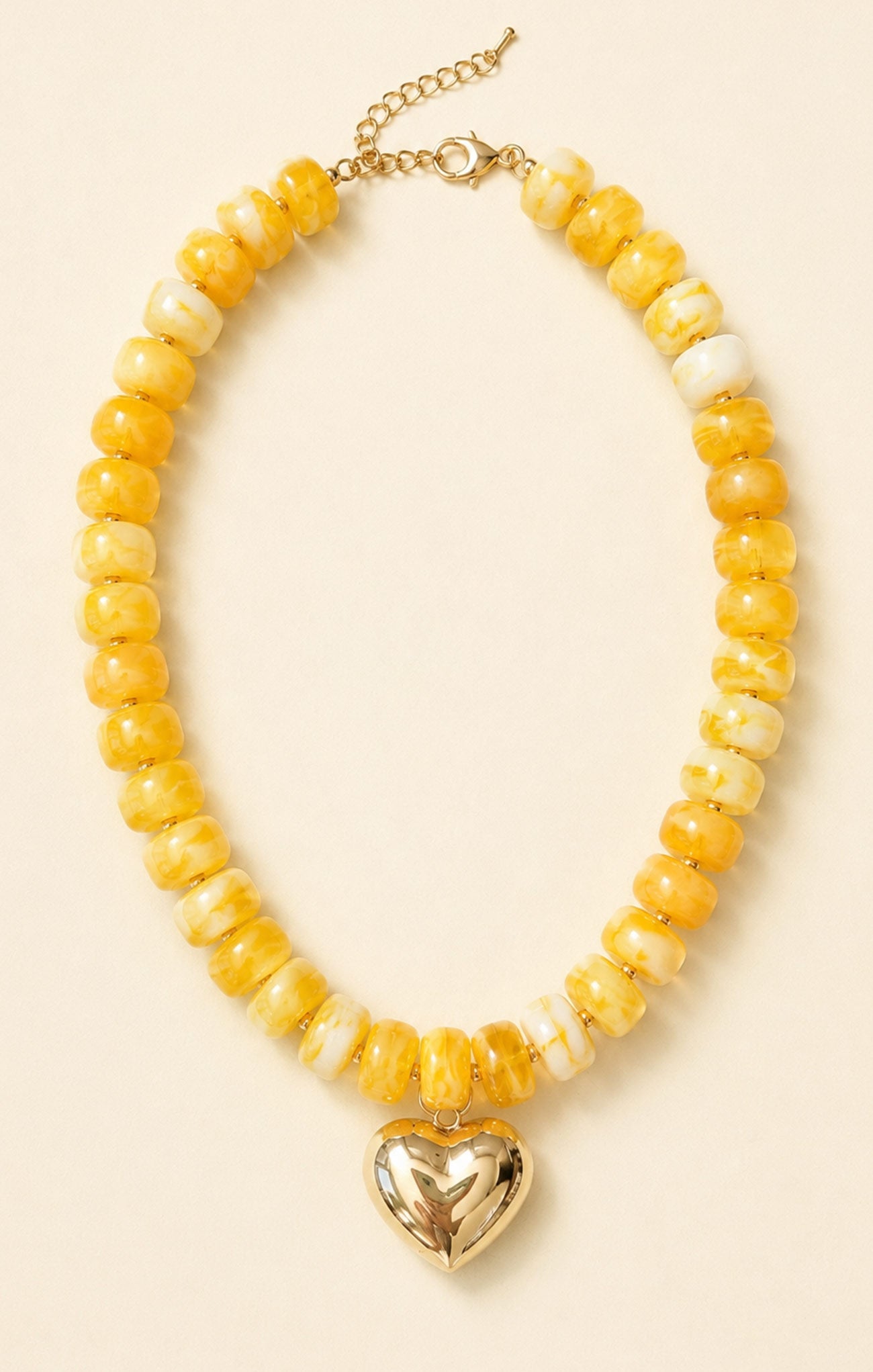 Sunny Lemon Heart Necklace