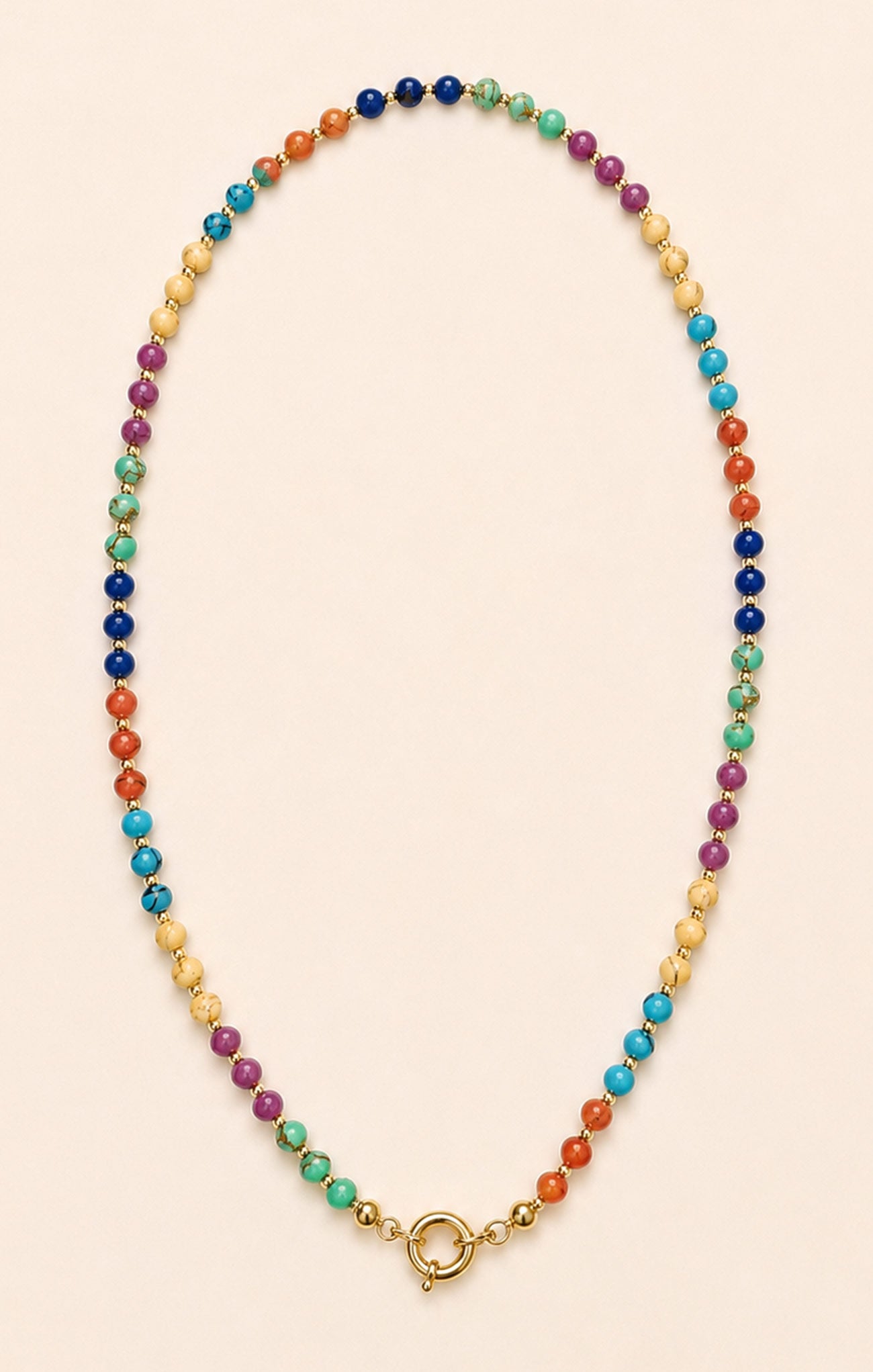Zara Rainbow Bead Necklace