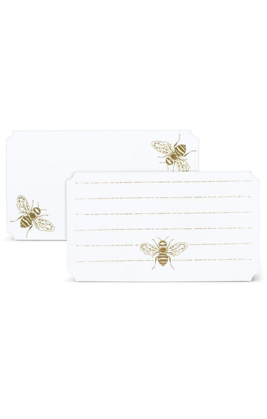 bee note cards laid out on white background