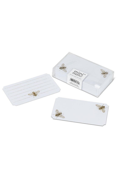 bee note cards laid out on white background