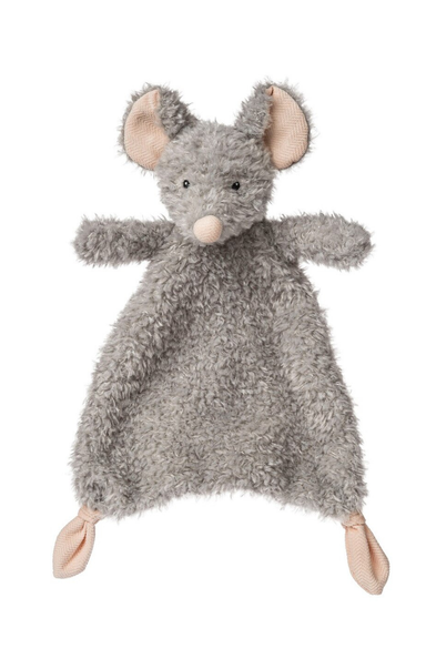Plush toy mouse on a white background