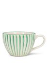 green stripe mug with white background