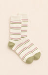 pink and green socks on neutral background