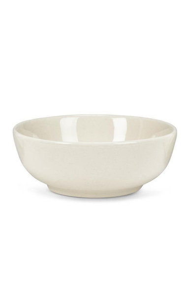 beige bowl on side with white background