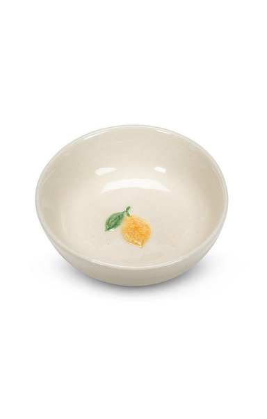 lemon bowl on white background