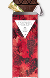 Dark chocolate bar with red wine flavor packaging featuring a marbled design.
