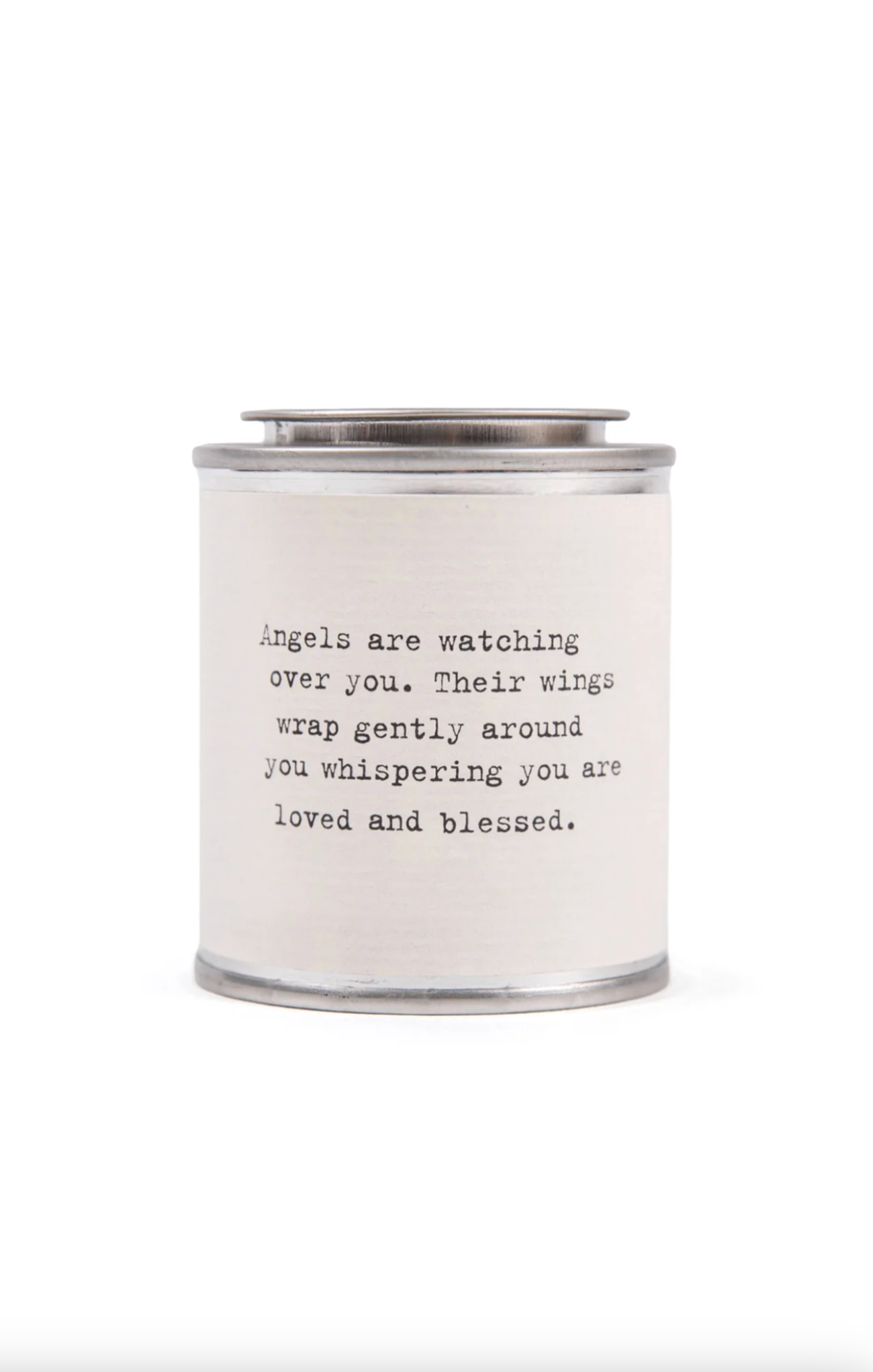 Candle with text on a white background