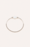 silver bracelet on neutral background