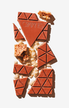 Chocolate bars with geometric design and 'Coomates' branding on a light background