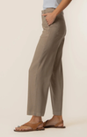 Person wearing beige pants on a plain background