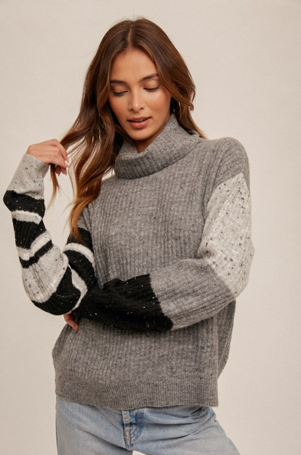 Adeline Speckled Turtleneck Sweater