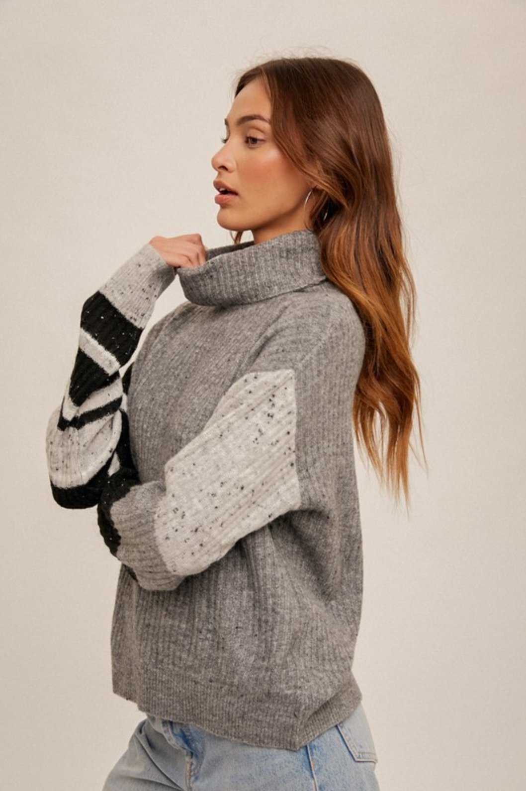 Adeline Speckled Turtleneck Sweater