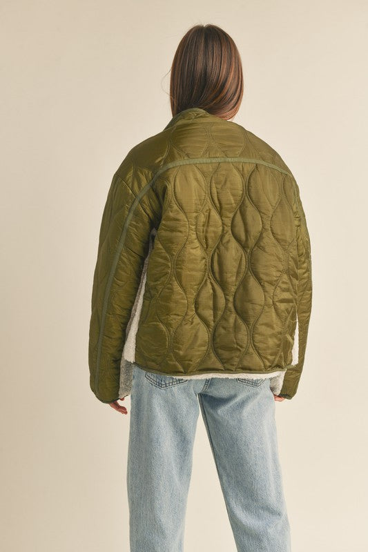Allie Quilted Sherpa Jacket