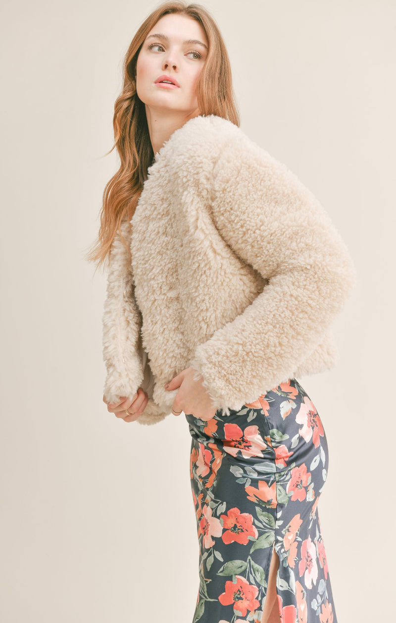 Alycia Fur Crop Jacket