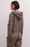 CARGO HOODIE-lunar grey,hooded,drawstring hood,pocket detail on sleeve,front pocket