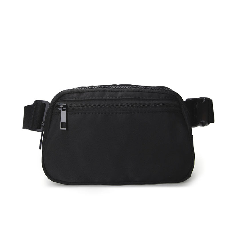 CASUAL FANNY PACK-black,camel,ivory,fanny pack,zippered pockets,adjustable strap,buckle
