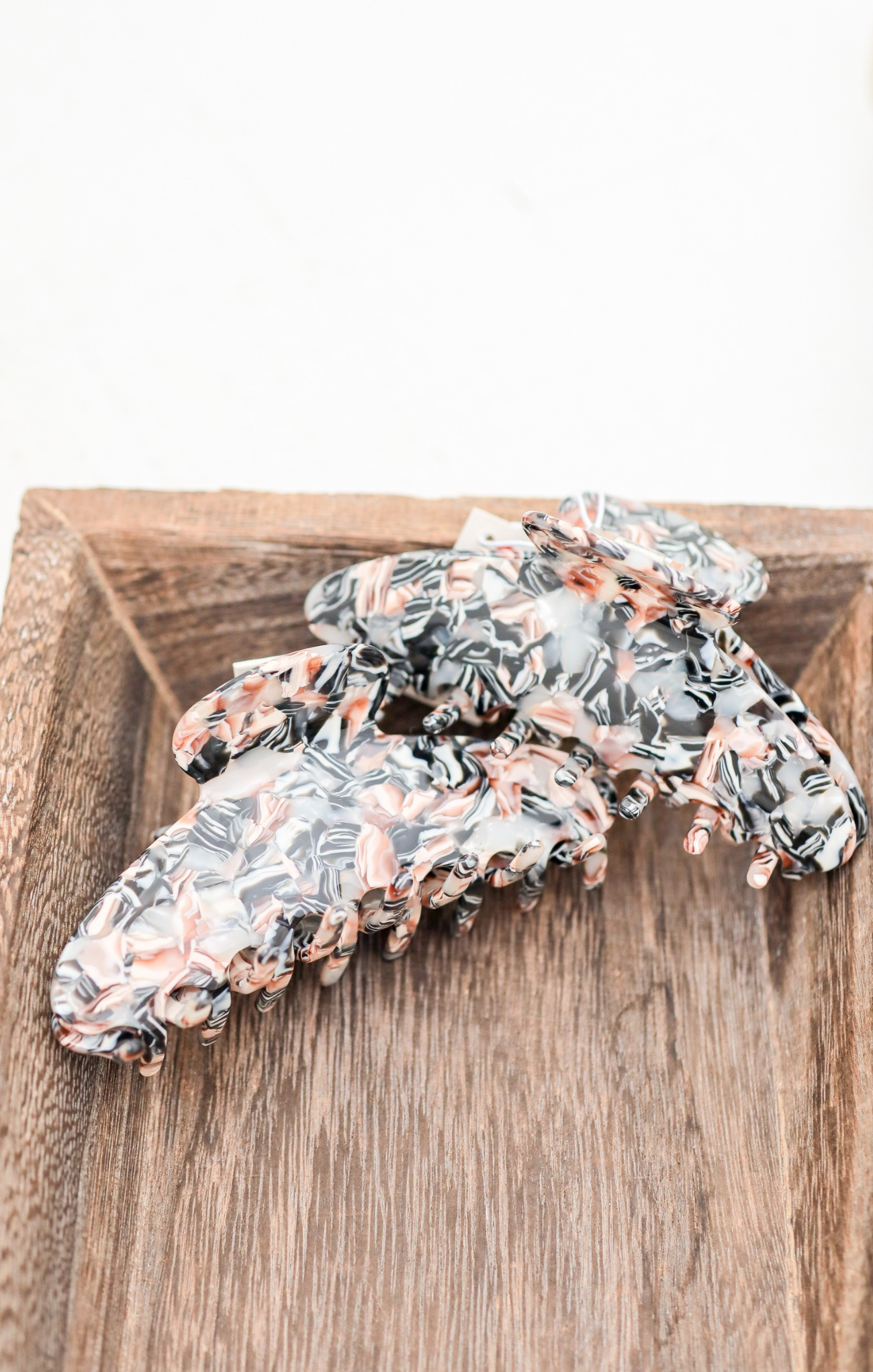 Charlotte Taupe Marbled Claw Clip