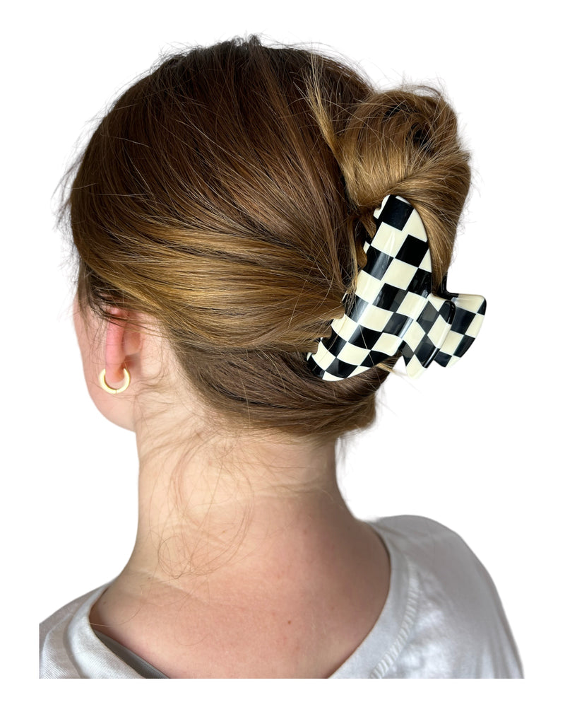 Checkered Claw Clip -  ShopatGrace.com