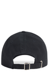 Black cap with a buckle on a white background