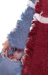 COLOR BLOCK SOFT SCARF-grey,striped,plaid,blue,pink,maroon,tassel edges