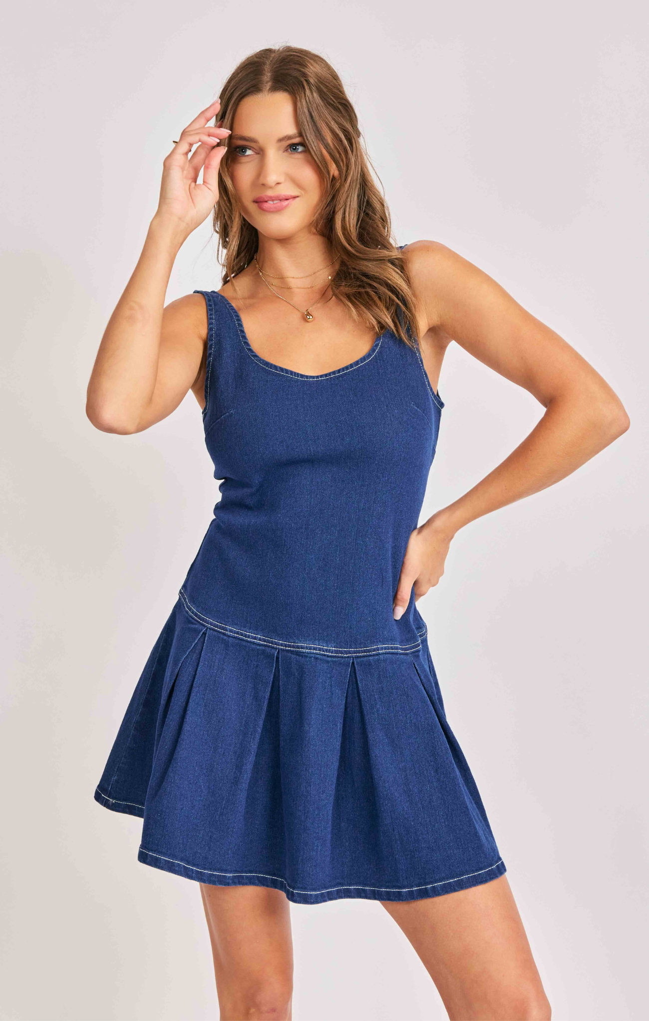 shop-at-grace-cowgirl-denim-mini-dress-indigo-front