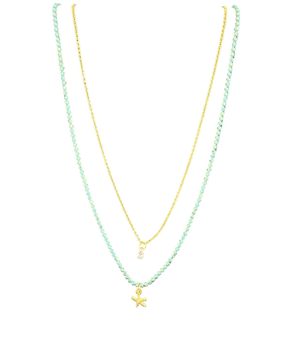 Double Chain Starfish Necklace -  ShopatGrace.com