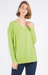 shop-at-grace-dreamers-v-neck-sweater-heather-matcha-green-front