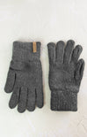 Pair of gray gloves on a light background