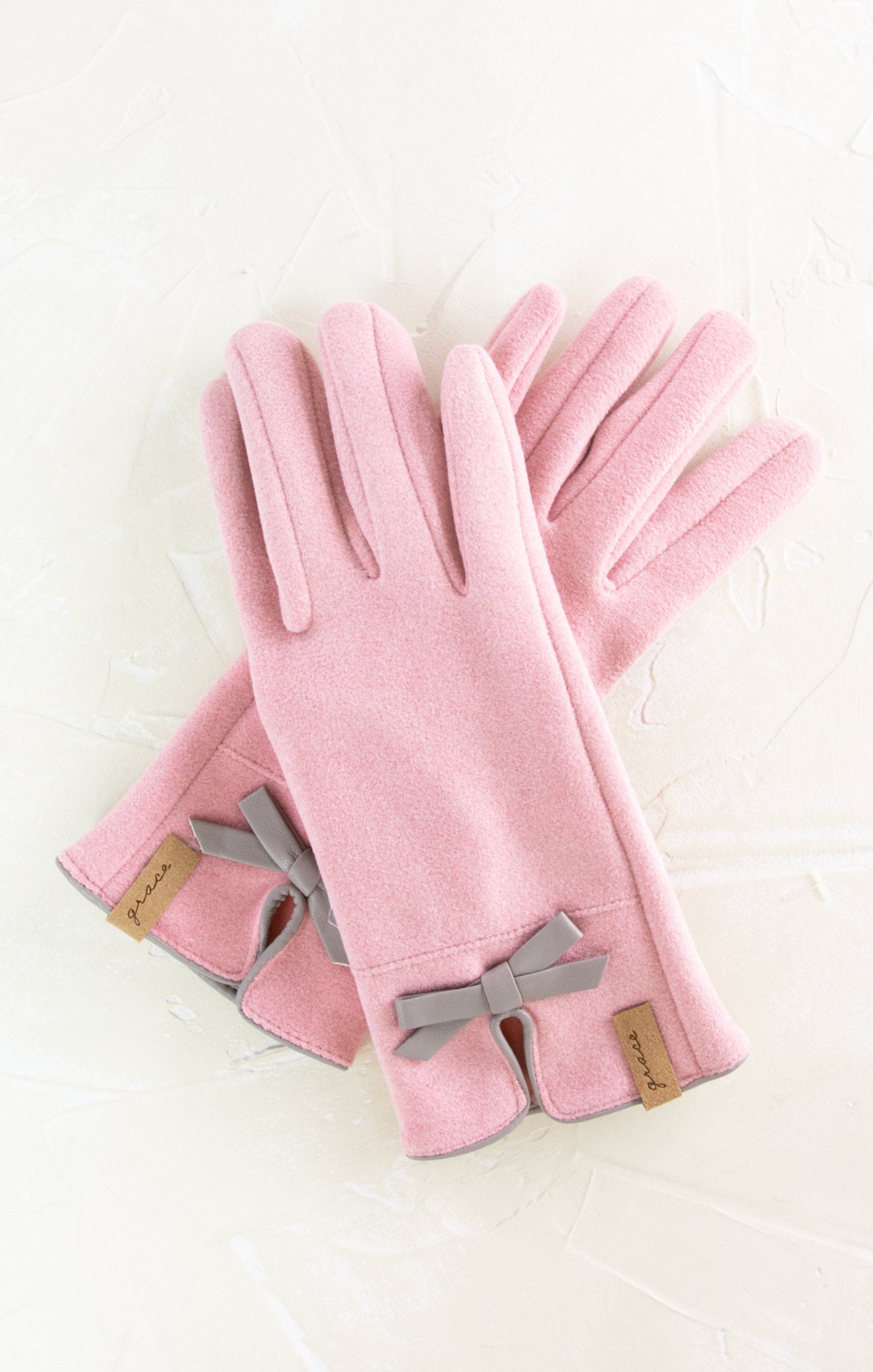 Faux Suede Bow Glove