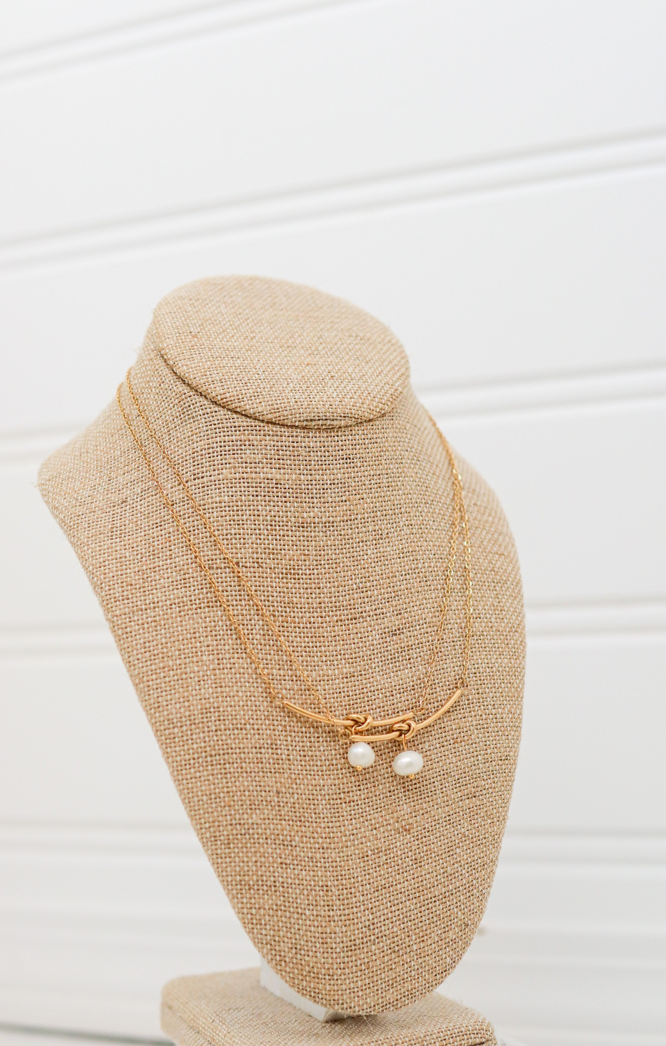 Genevieve Pearl Knot Necklace