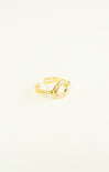 Gold ring on a white background