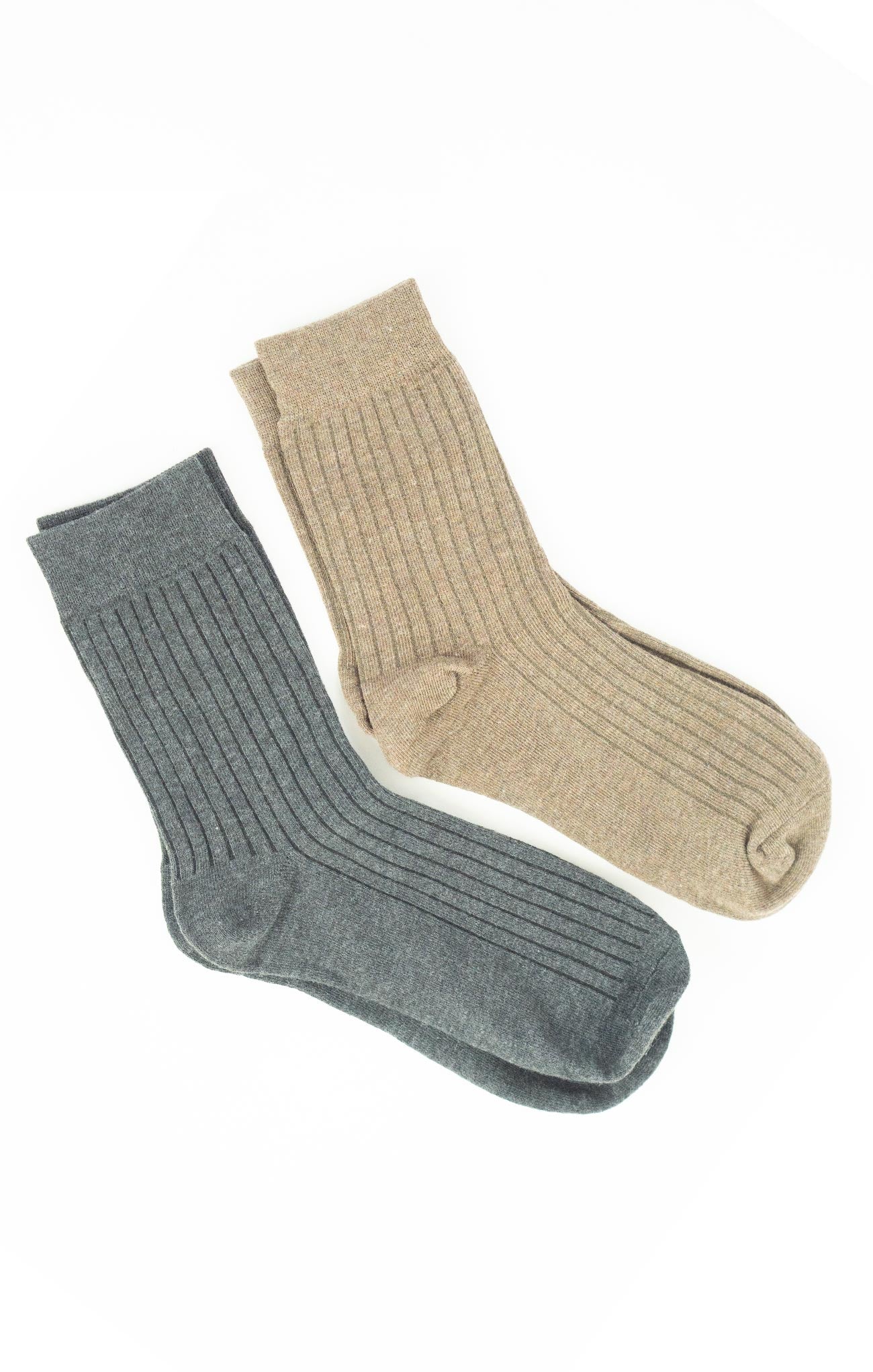 GRACE SIGNATURE SOCKS 2 PACK-ankle height,charcoal brown,heather grey oatmeal,solid pattern