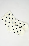 GRACE SIGNATURE SOCKS POLKA DOT-heather grey,cream,polka dot design,grey with white dots,cream with black dots