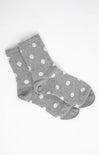 GRACE SIGNATURE SOCKS POLKA DOT-heather grey,cream,polka dot design,grey with white dots,cream with black dots