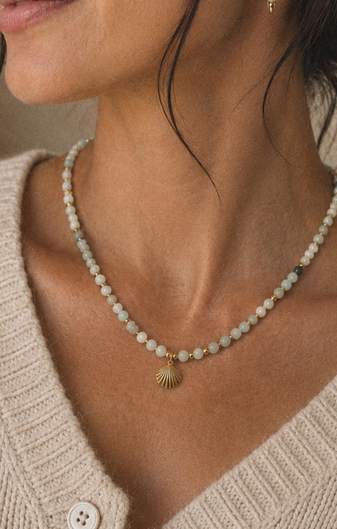 Hannah Beaded Shell Necklace