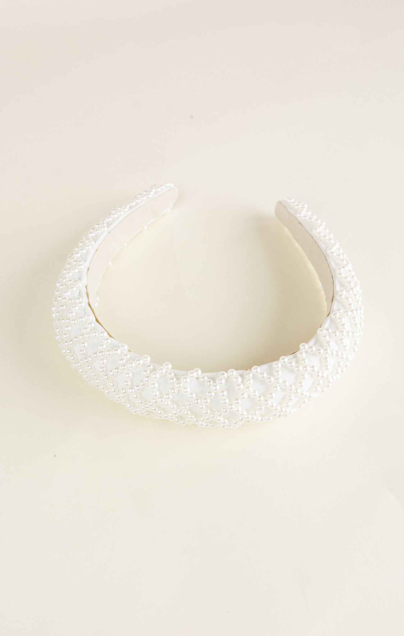Pearl necklace on a white background