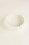 Pearl necklace on a white background
